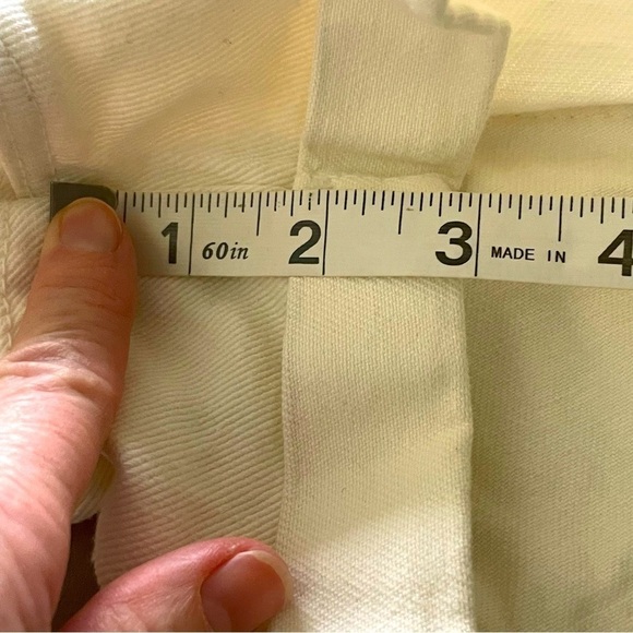 Bergamo Vintage 80’s High-Waisted Shorts | Cuffed Hem | 100% Cotton | Off White - Picture 11 of 11